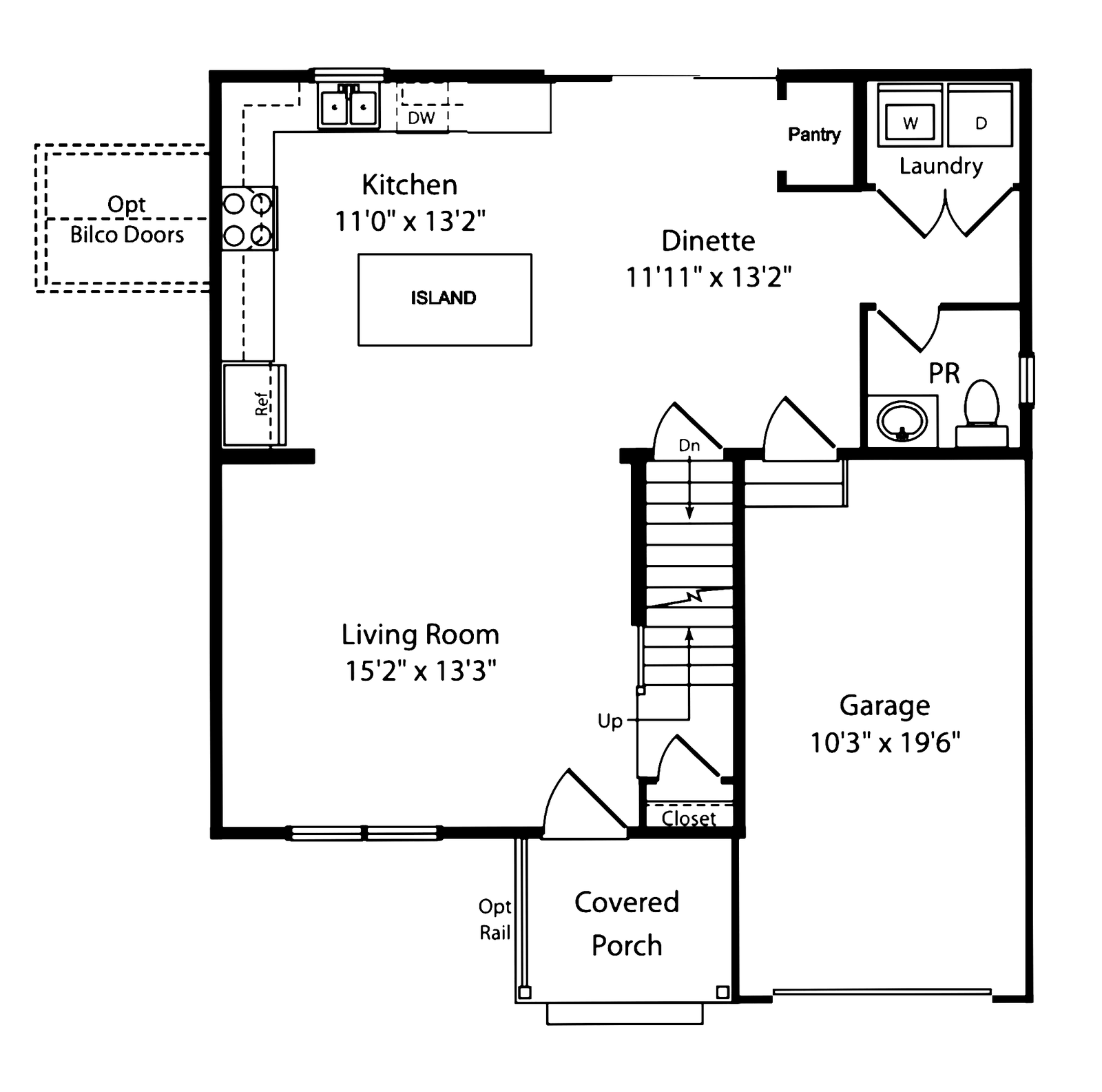 The Chelsea first floor (two-car) plan, Highland Development Group new construction