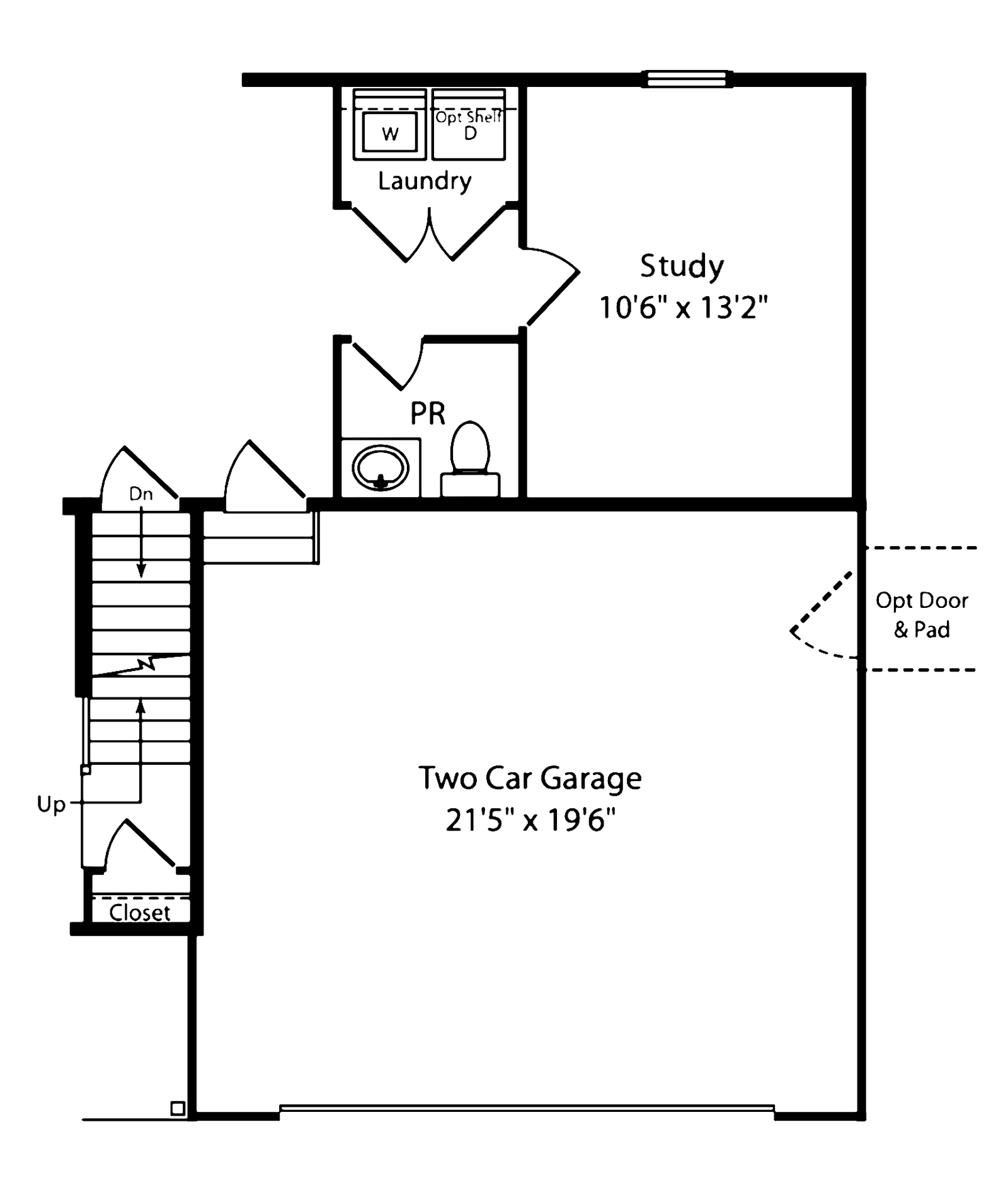 The Chelsea two-car garage with study (two-car) plan, Highland Development Group new construction