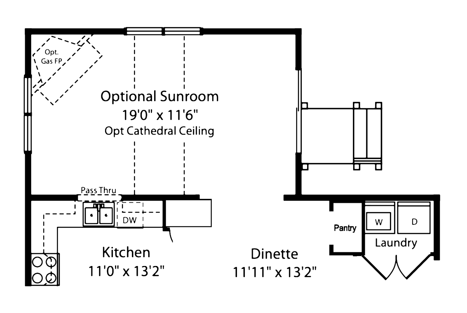 The Chelsea optional sunroom (two-car) plan, Highland Development Group new construction