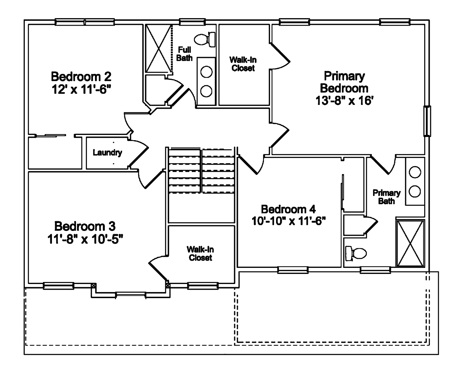 The Cooper second floor plan, Highland Development Group new construction